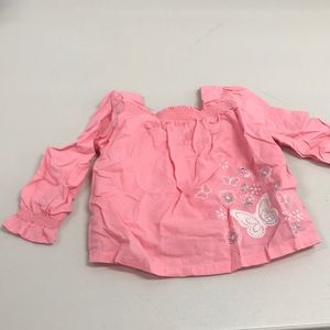 Top with embroidery butterflies